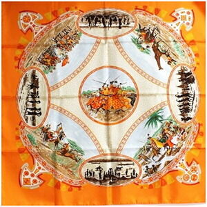 HERMES Authentic Orange Scarf
